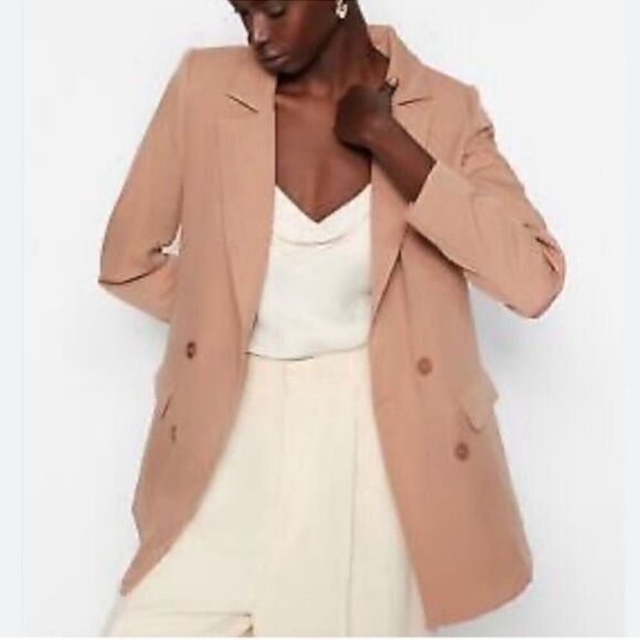 Rachel Zoe Open Front Tan Blazer (Size Small) - Picture 1 of 8